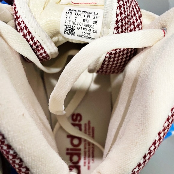 RARE NWT Adidas Metro Attitude Red Houndstooth sz 7.5 Mens / 9 Womens Sneakers - Picture 12 of 13